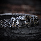 Non Arrenderti – Bracciale in acciaio con decorazioni nordiche – immagine 4