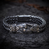 Non Arrenderti – Bracciale in acciaio con decorazioni nordiche – immagine 3