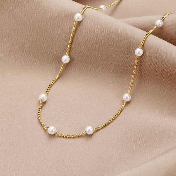 Collana a catena con perle