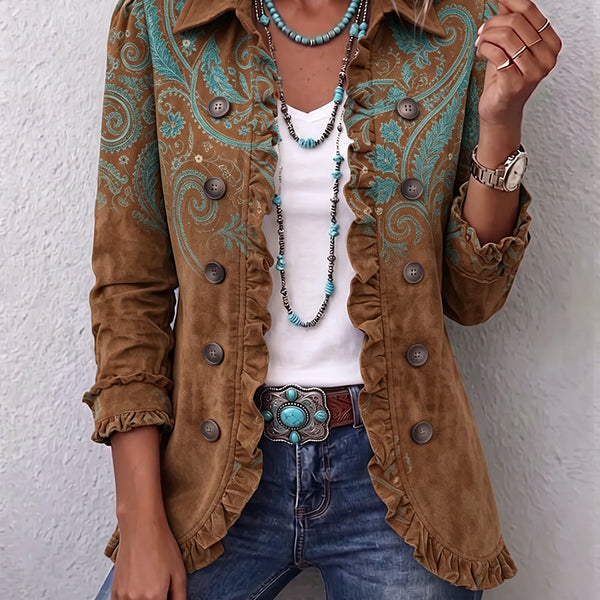 Assunta™ | Giacca Ruffle con Stampa Paisley