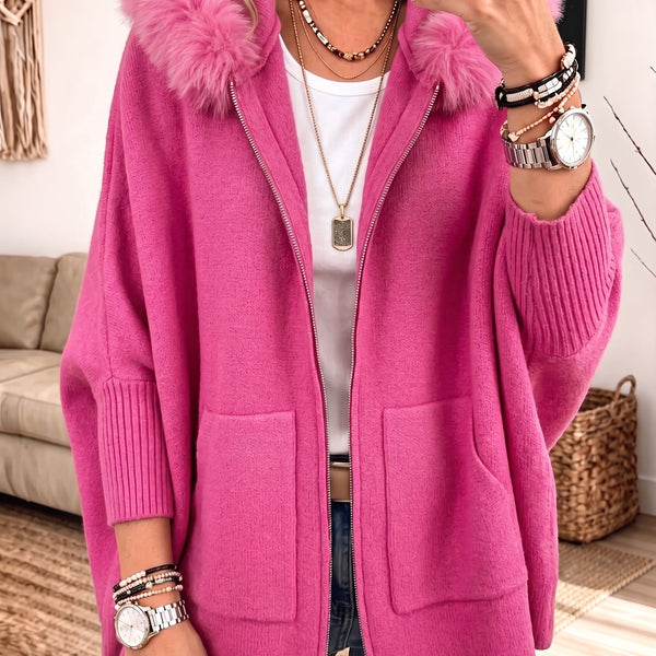 Cardigan Tricot con Cappuccio Accogliente Sanne
