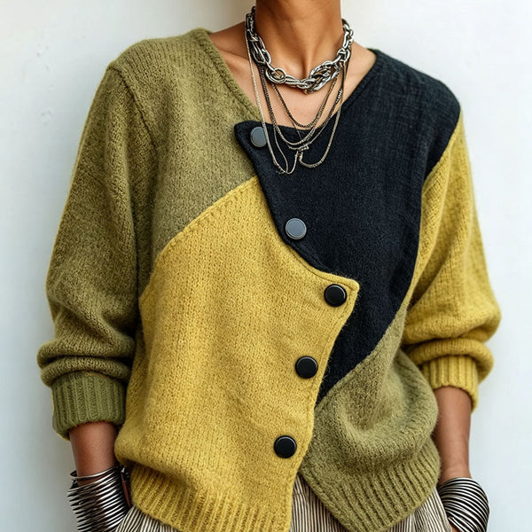 Maglione Artistico Asimmetrico