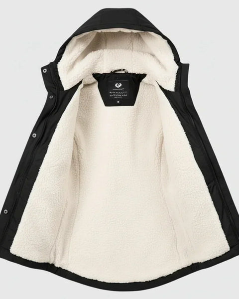 Perla™ | Parka Impermeabile con Cappuccio Foderato in Pile