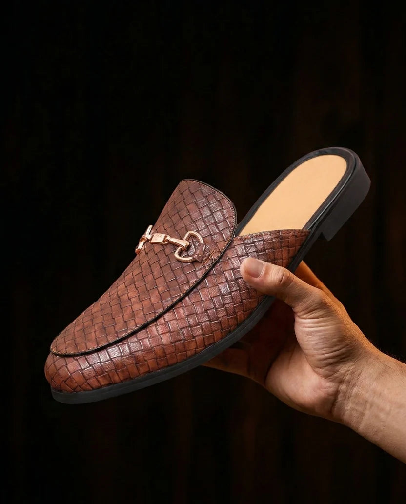 Mule Intrecciata Horsebit – Pelle Artigianale