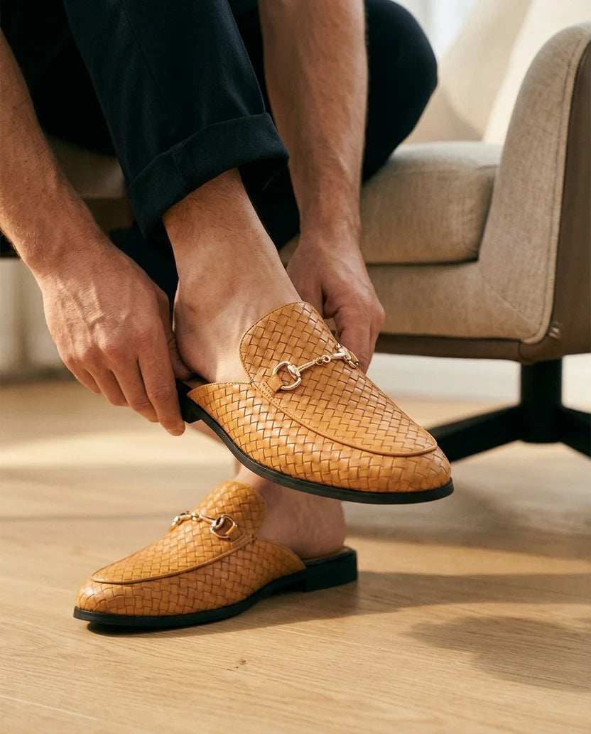 Mule Intrecciata Horsebit – Pelle Artigianale