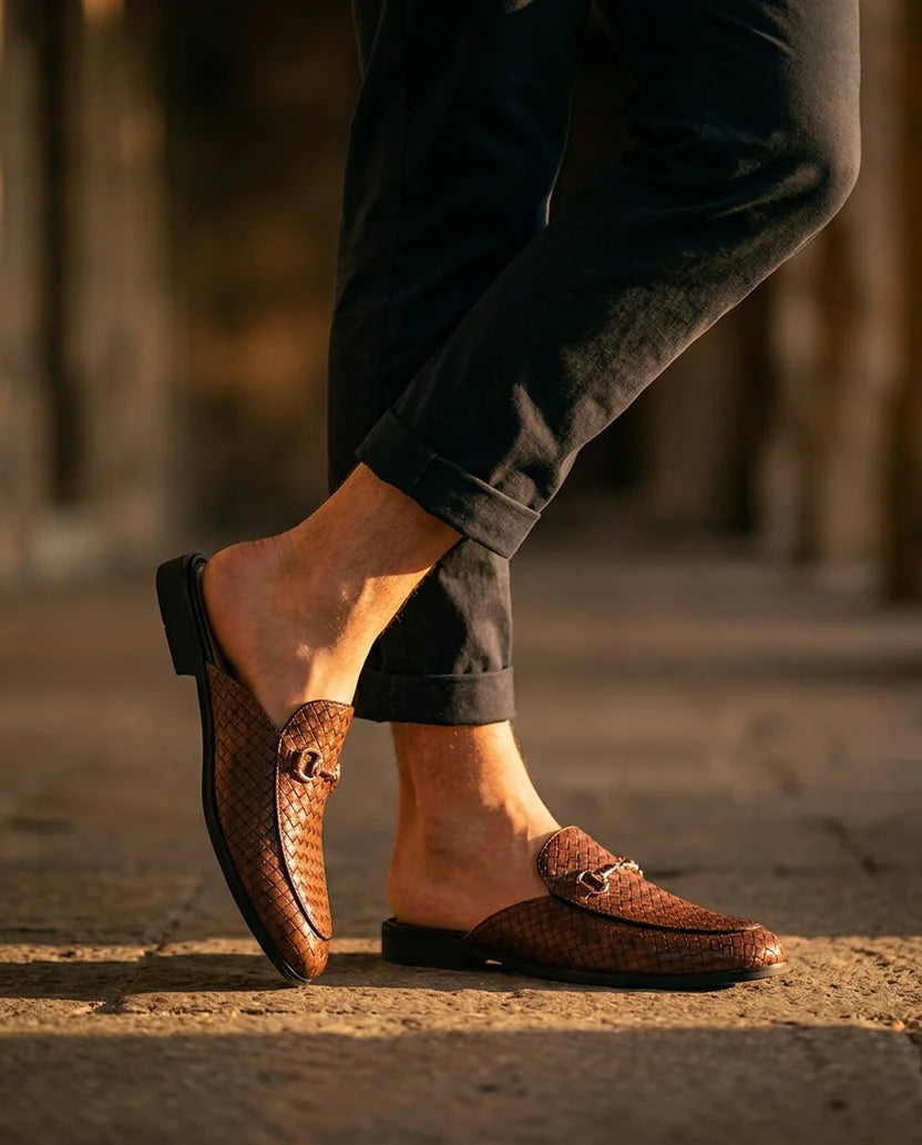 Mule Intrecciata Horsebit – Pelle Artigianale