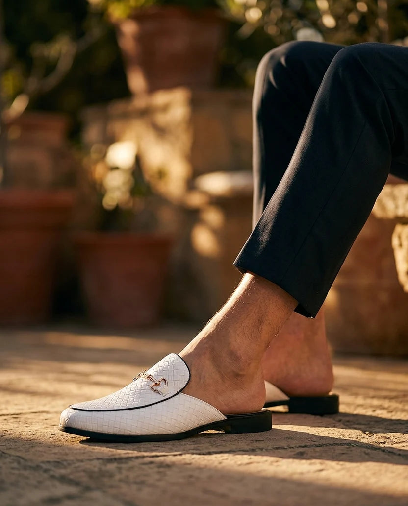 Mule Intrecciata Horsebit – Pelle Artigianale