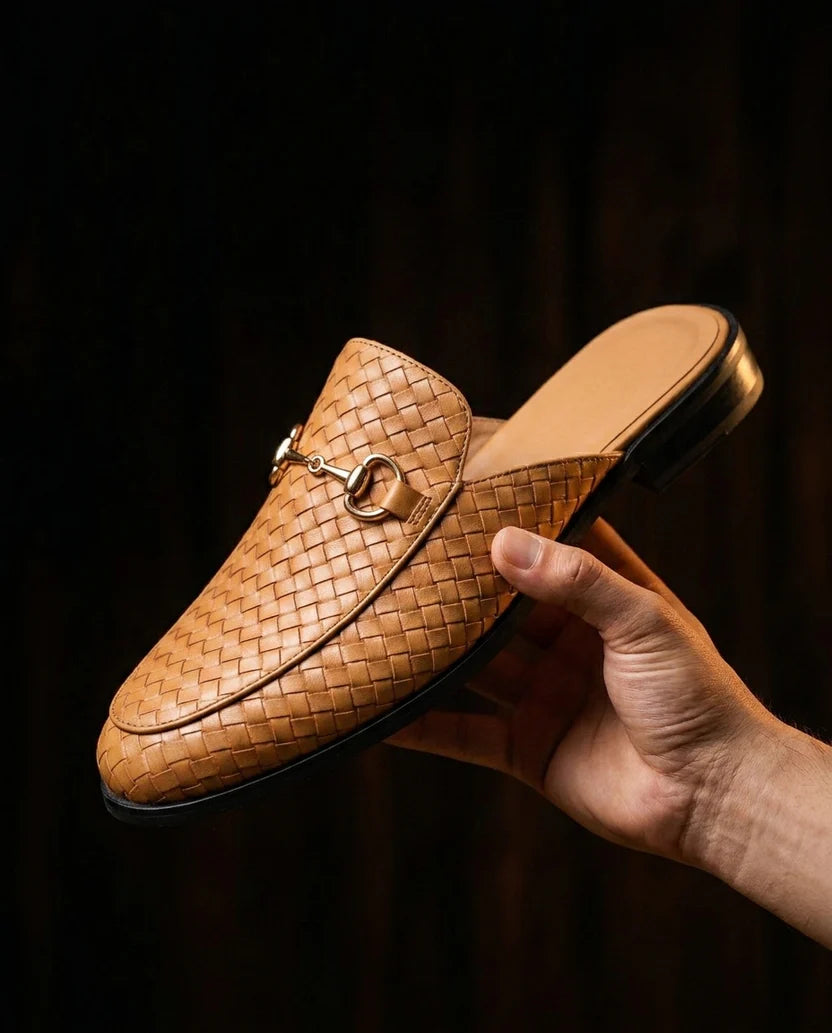 Mule Intrecciata Horsebit – Pelle Artigianale
