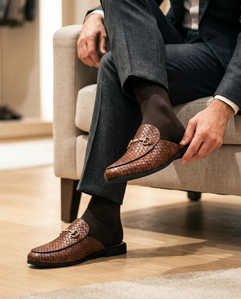 Mule Intrecciata Horsebit – Pelle Artigianale