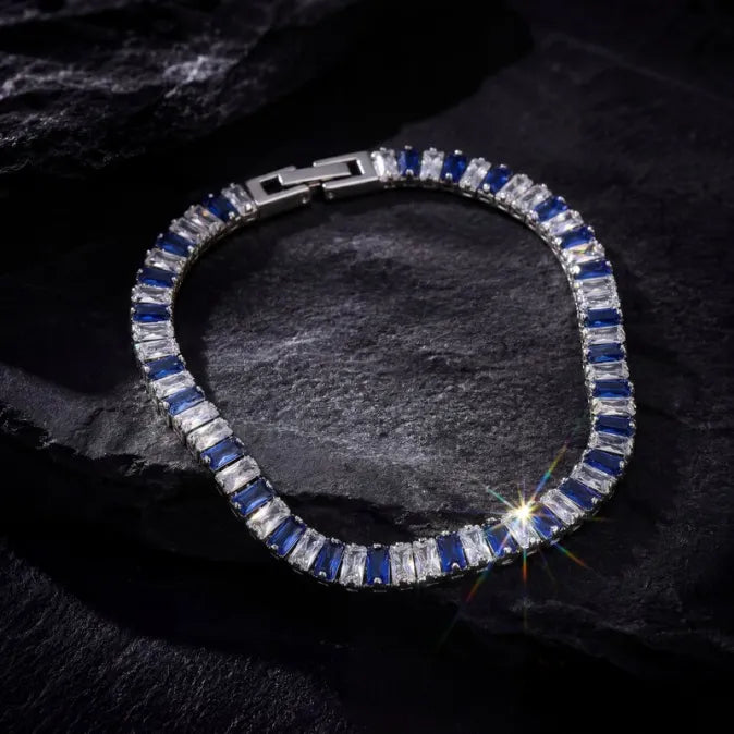 Bracciale Monaco con zaffiro