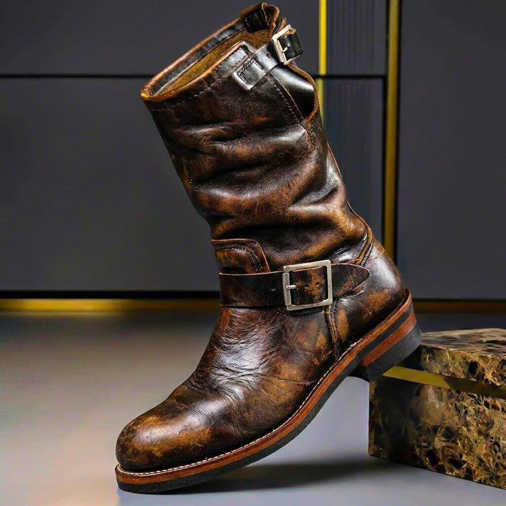 Stivali Vintage in Pelle Bancroft