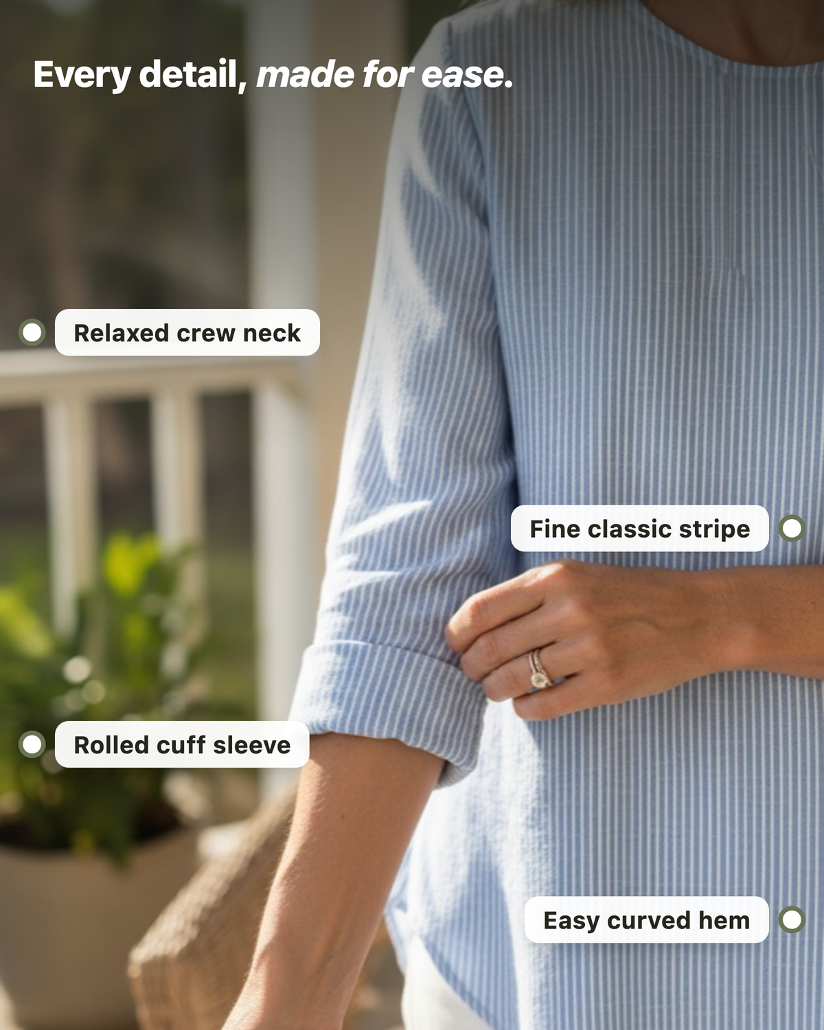 Rosaria | Blusa a righe trendy