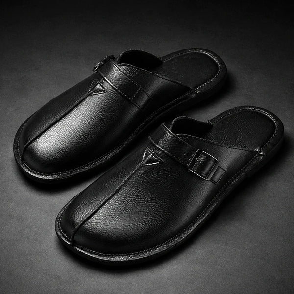 Mule in Pelle con Fibbia – Stile Mediterraneo Artigianale