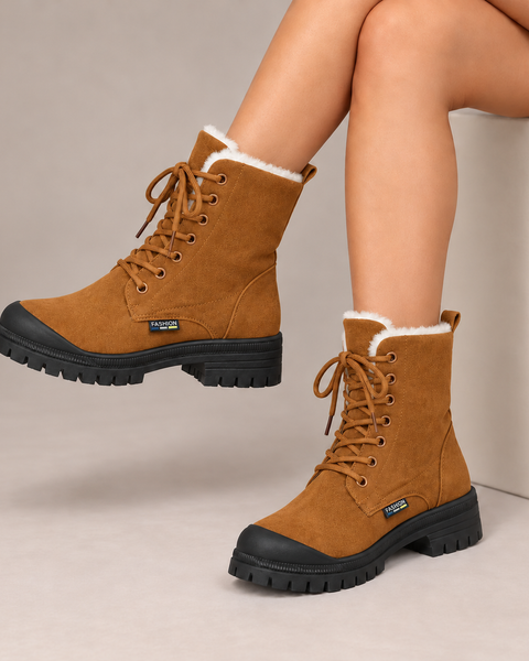 Rosalind™ | Stivali da neve con lacci e fodera in peluche