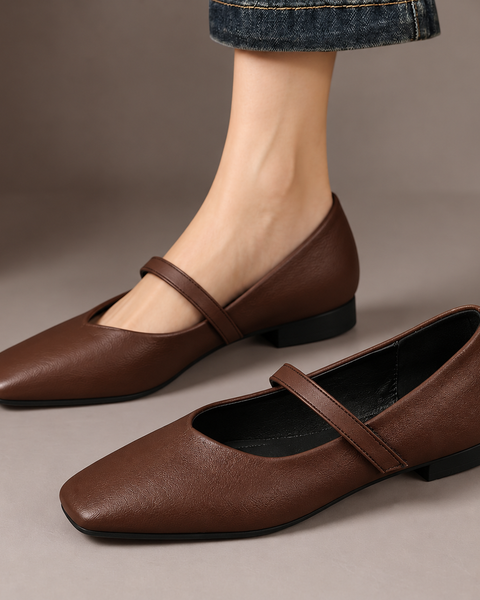 Rosamund™ | Ballerine Mary Jane con Punta Quadrata