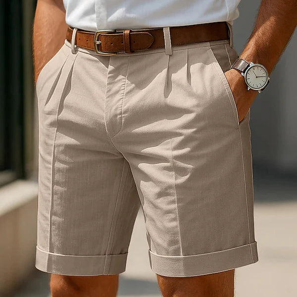 Calvetti firenze | Pantaloncini chino estivi a pieghe