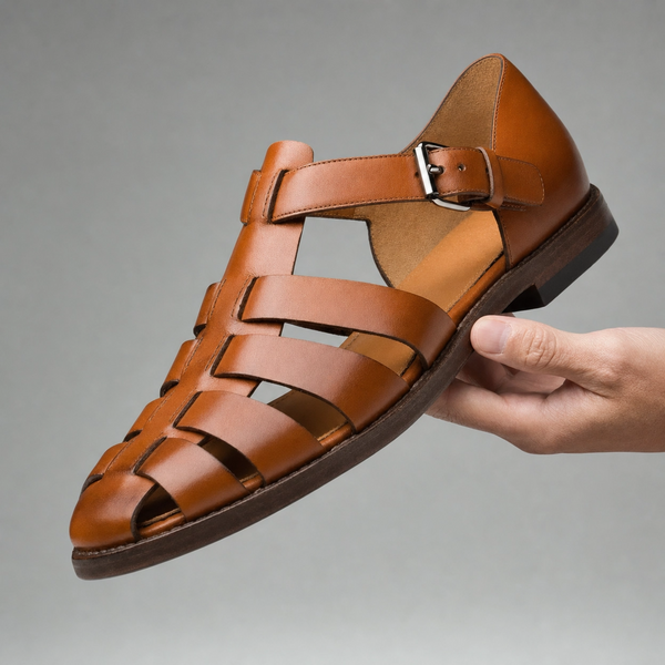 Giorgio — Sandalo Artigianale in Pelle Intrecciata