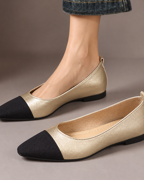 Sylvia™ | Ballerine a Punta in Due Toni