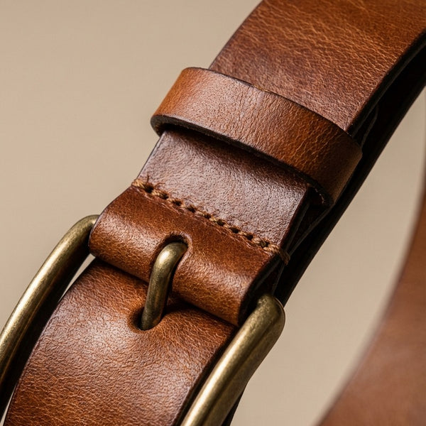 Cintura in vera pelle di vitello robusta