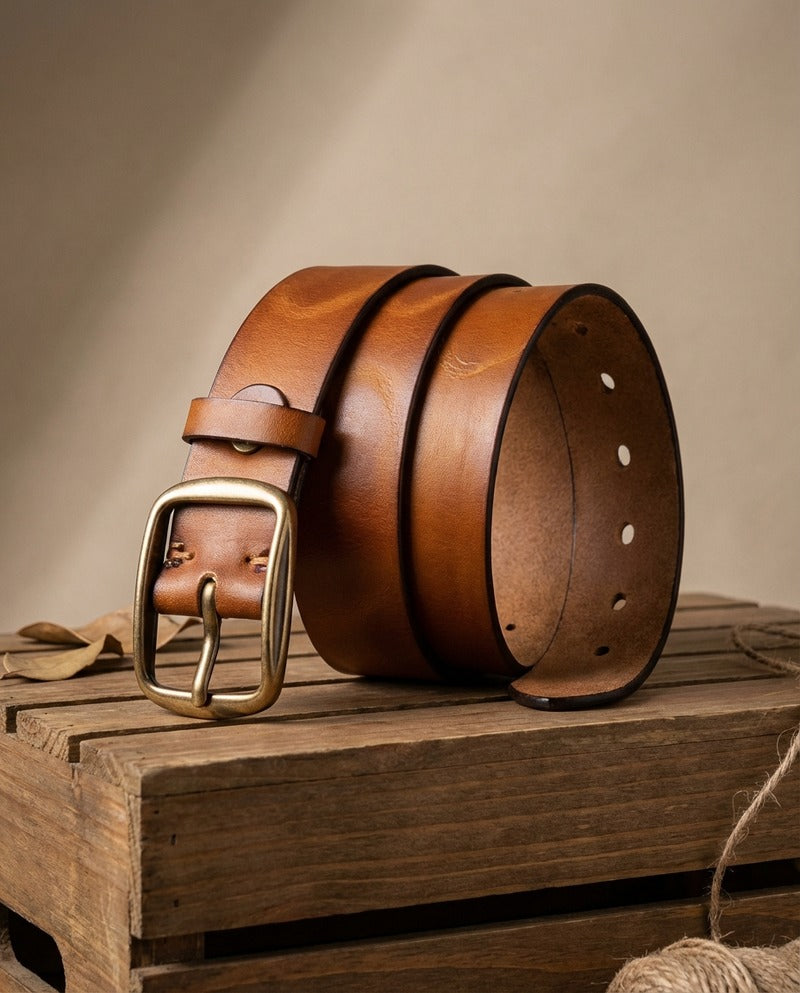 Cintura in vera pelle di vitello robusta