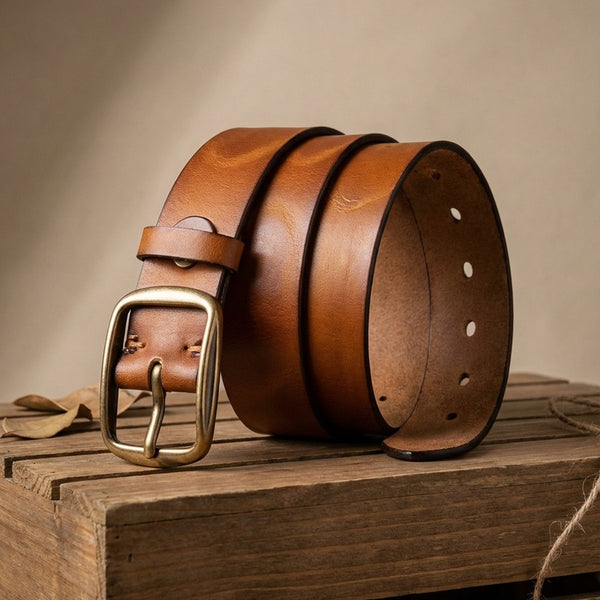 Cintura in vera pelle di vitello robusta