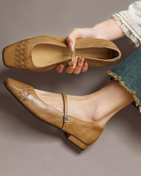 Verity | Ballerina Mary Jane a Punta Quadrata