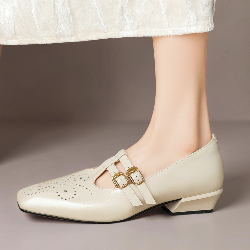 Marisol | Pump Mary Jane a doppia cinghia con brogue