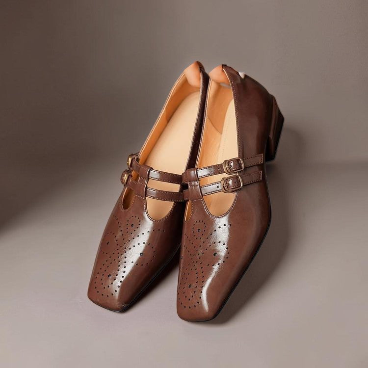 Marisol | Pump Mary Jane a doppia cinghia con brogue