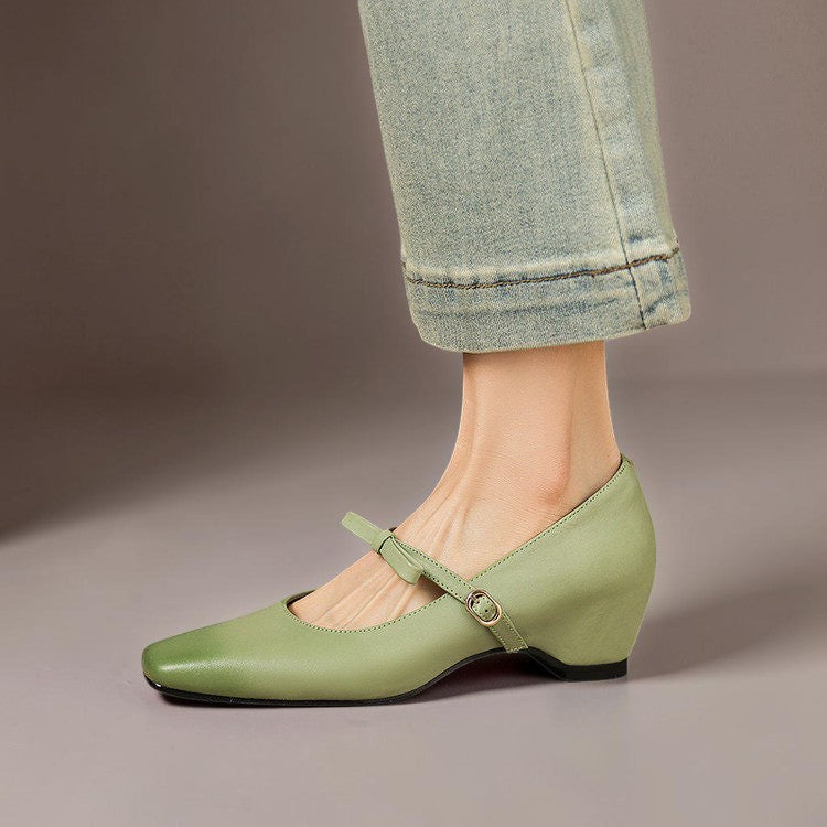 Bryony | Mary Jane Pump con Cinturino a Fiocco