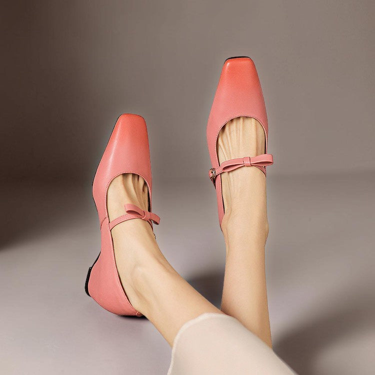 Bryony | Mary Jane Pump con Cinturino a Fiocco