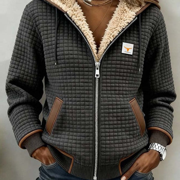 Camilla™ | Giacca con cappuccio imbottita foderata in sherpa