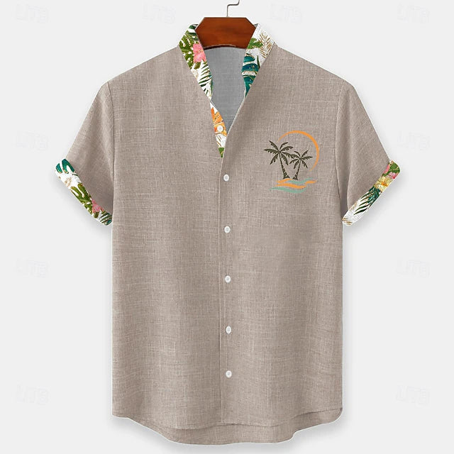 Sandro — Camicia Estiva in Lino con Dettagli Tropicali