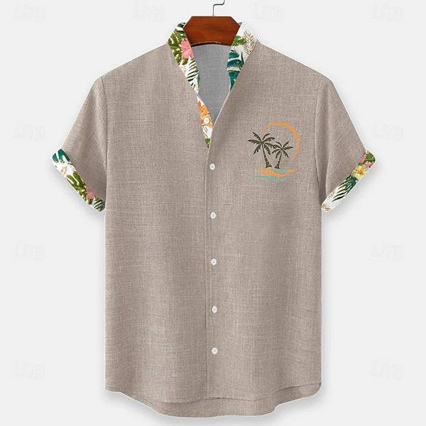 Sandro — Camicia Estiva in Lino con Dettagli Tropicali