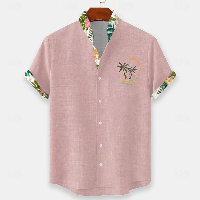 Sandro — Camicia Estiva in Lino con Dettagli Tropicali