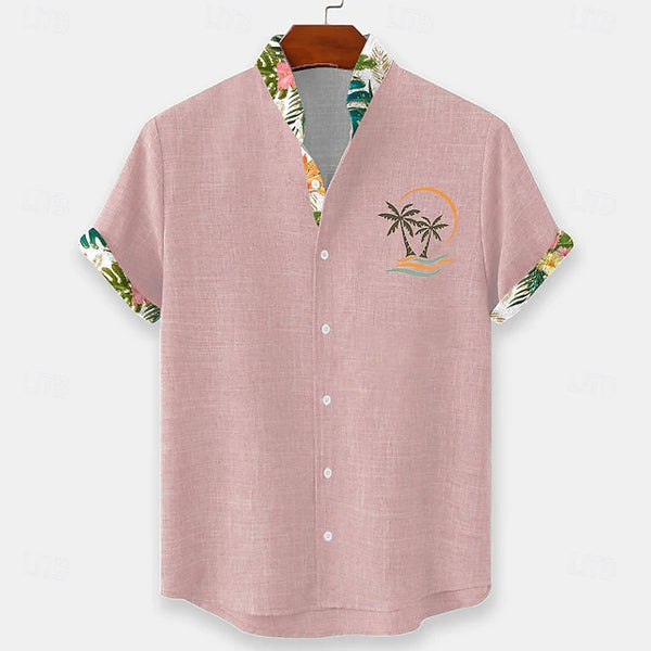 Sandro — Camicia Estiva in Lino con Dettagli Tropicali